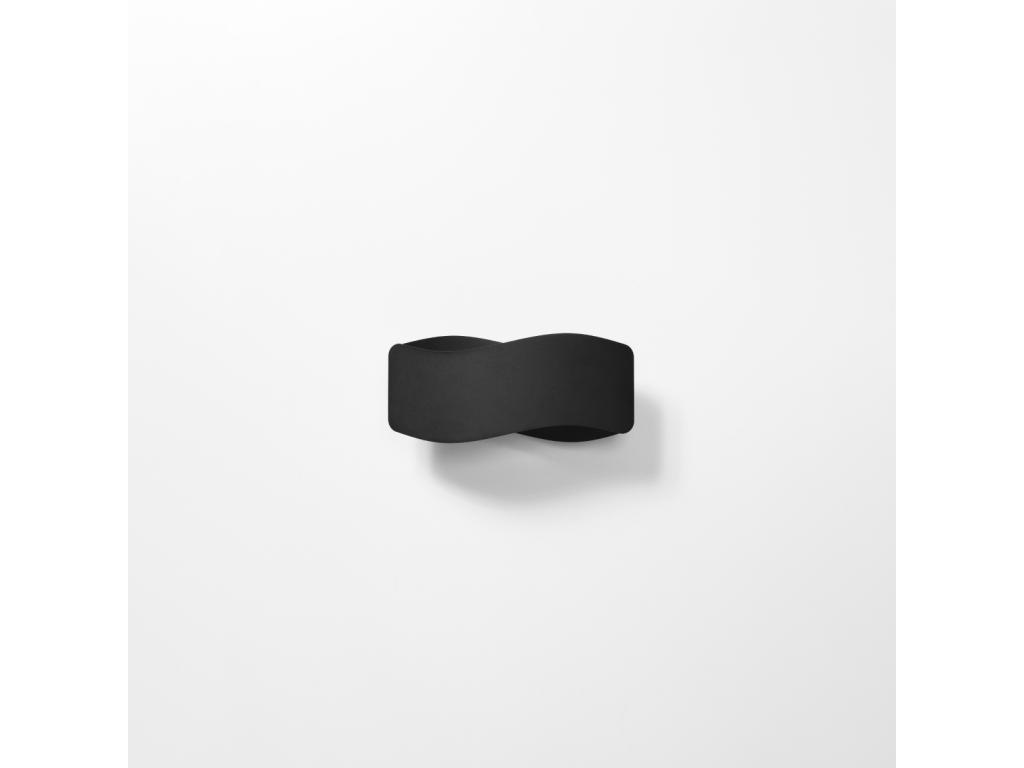 Lámparas de pared Tila moderno de acero - 1 fuentes luminosas - L.30 x A.13 cm - negro