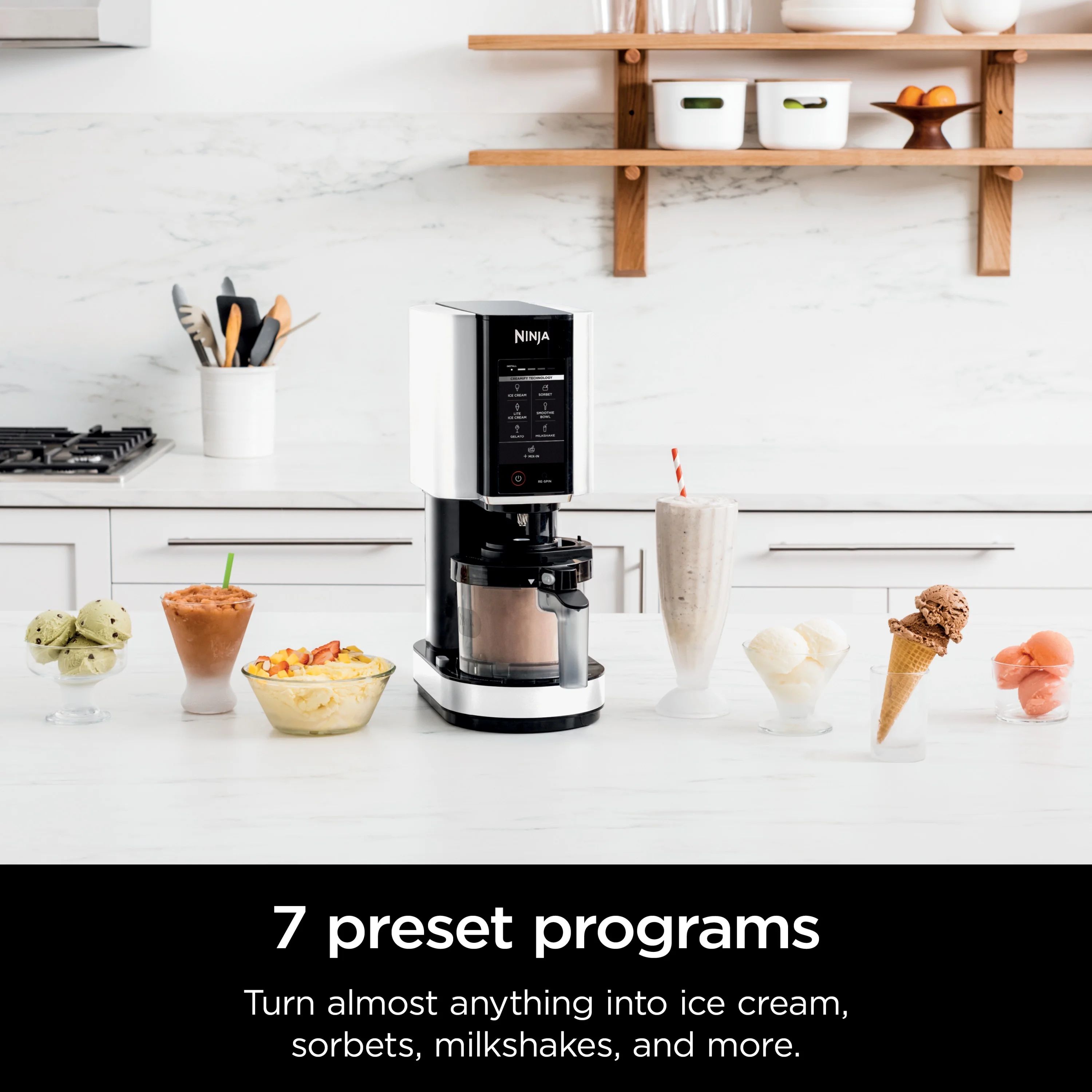 Ninja?? CREAMi??, Ice Cream Maker and Frozen Treat Maker with 7 One-Touch Programs, NC300WMWH - Image 9