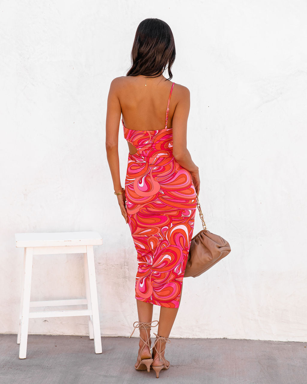 Ricci One Shoulder Cutout Midi Dress - FINAL SALE - Se7enfashion
