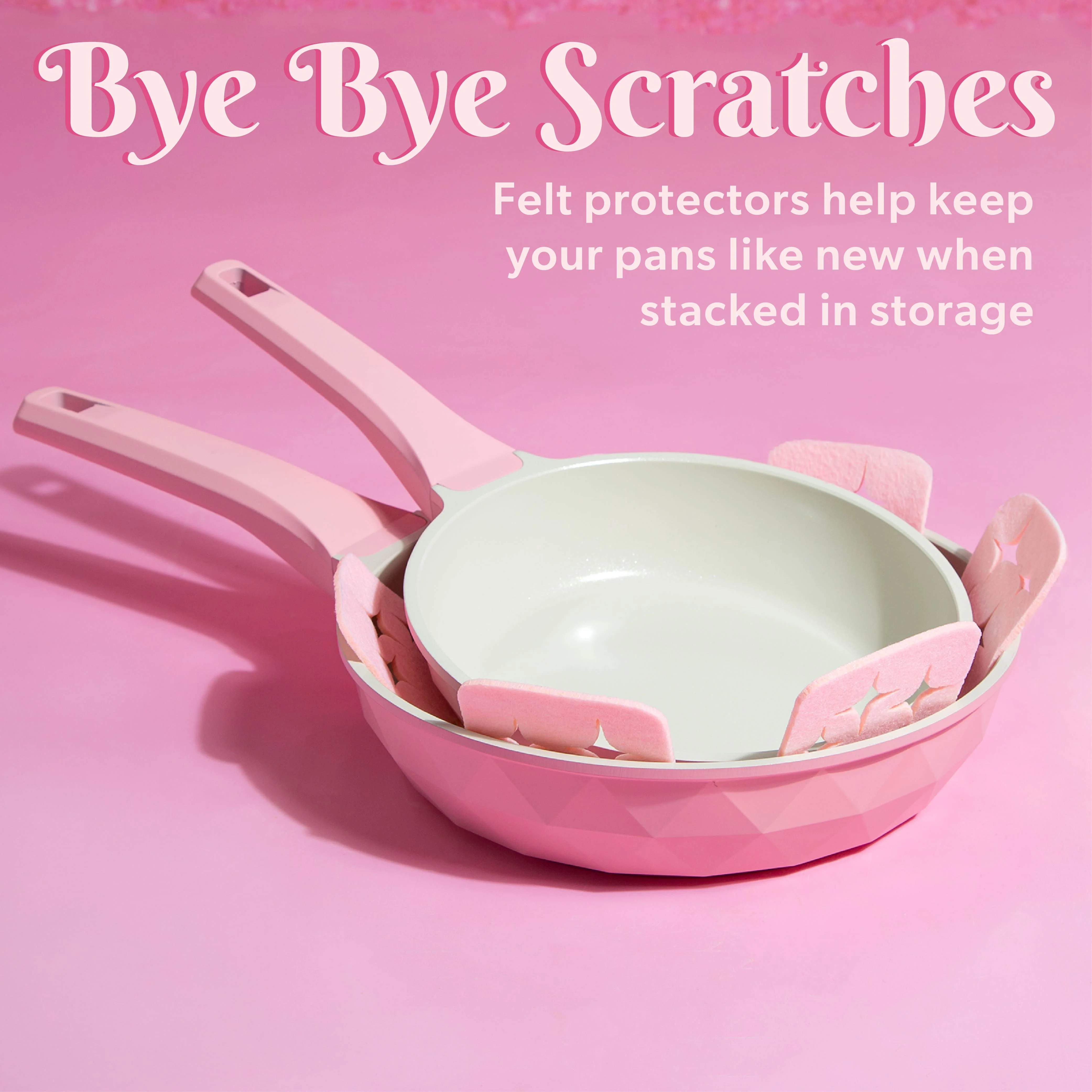 Paris Hilton 10-Piece Ceramic Nonstick Cast Aluminum Cookware Set, Clean Ceramic? Coating, Faceted Pink Design - Image 9