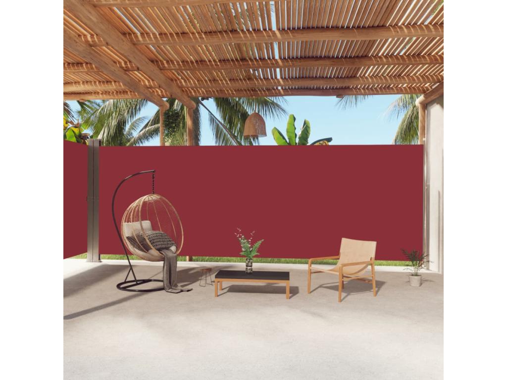 Toldo lateral retráctil Rojo 220x1000 cm