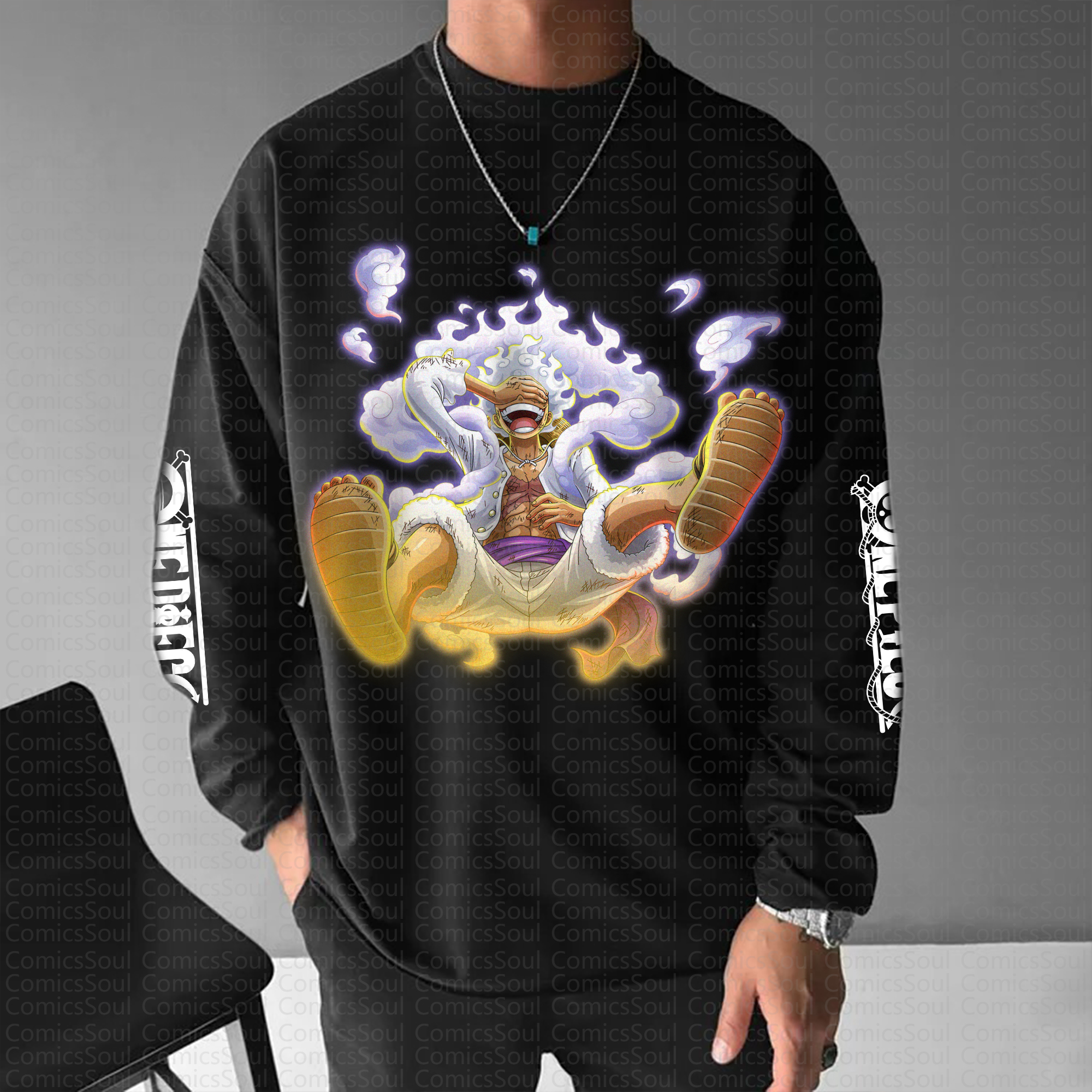 Unisex “Comicssoul” Anime Graphic Streetwear Vintage Long-Sleeved T-shirt