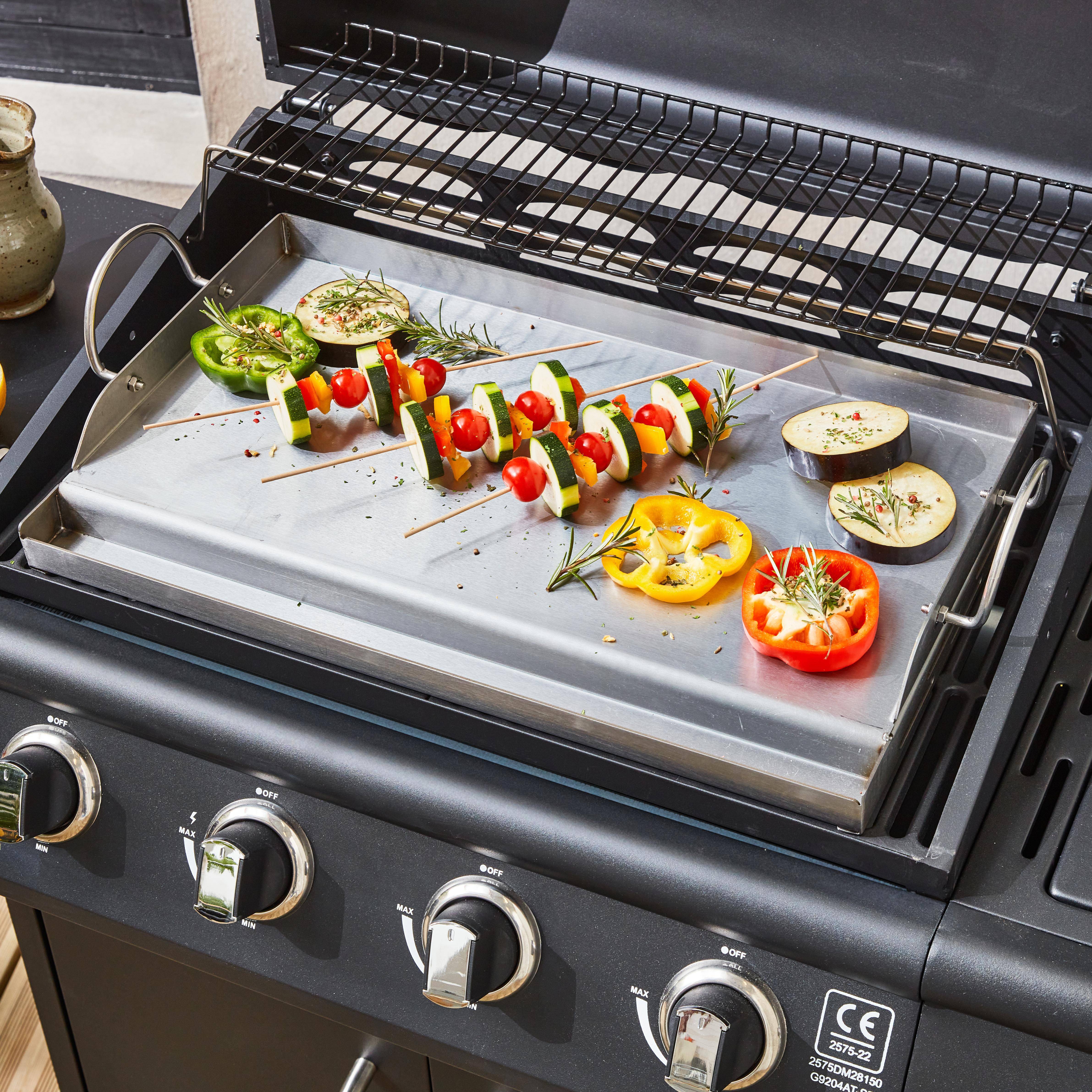 Plancha universal - Placa plancha universal para barbacoa, 55cm