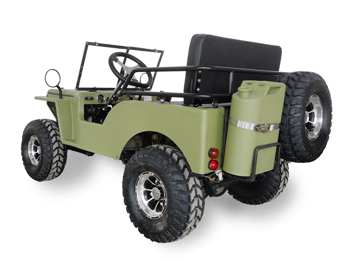 SYX MOTO 125cc Go Kart 4-Wheeler, 3-Speed + Reverse, Electric/Kick Start, 35 MPH Max Speed for Teens & Adults, Matte Green - Image 6