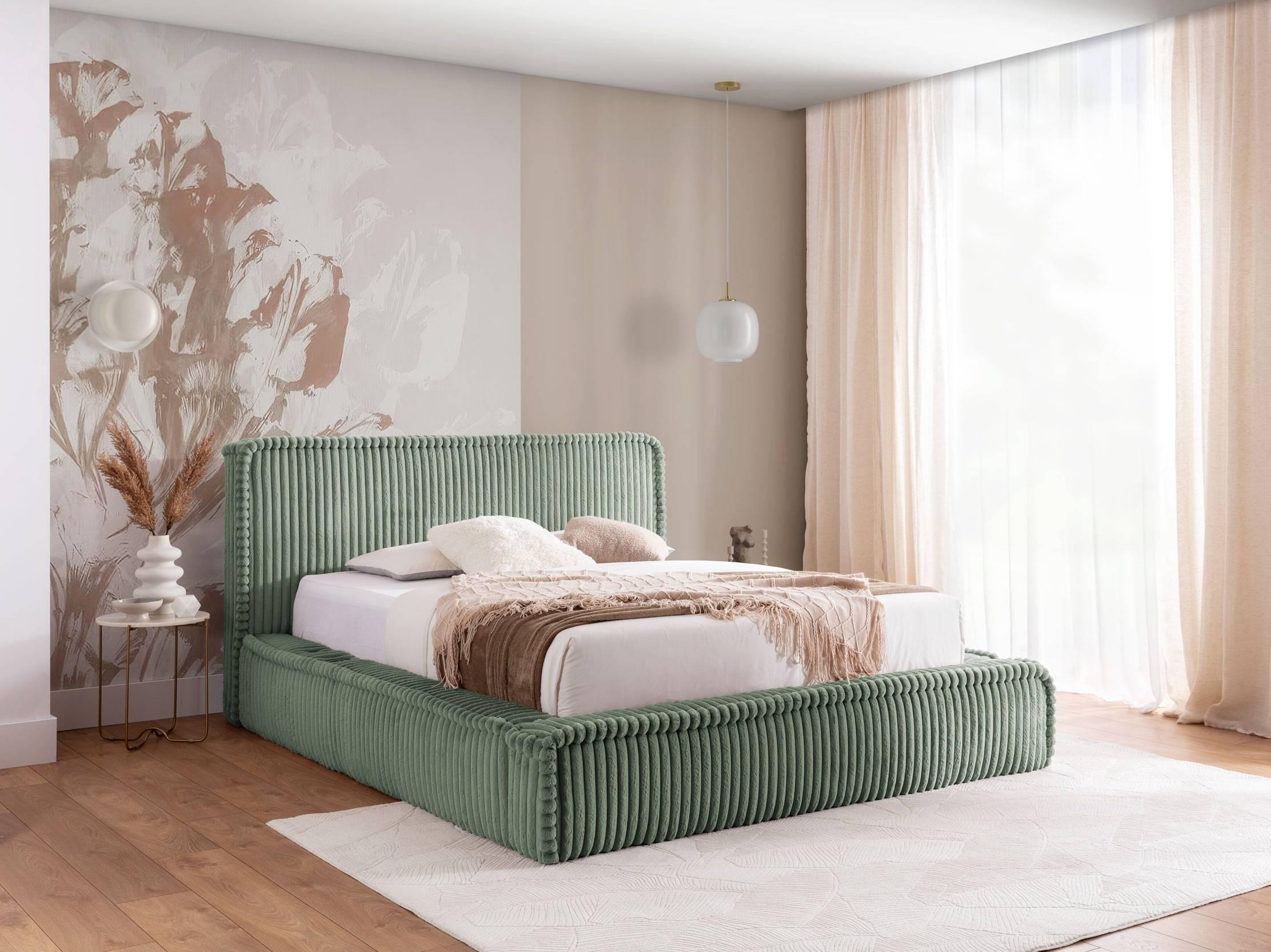 Blokker Ruffle Bedframe - 180 x 200 cm - Groen