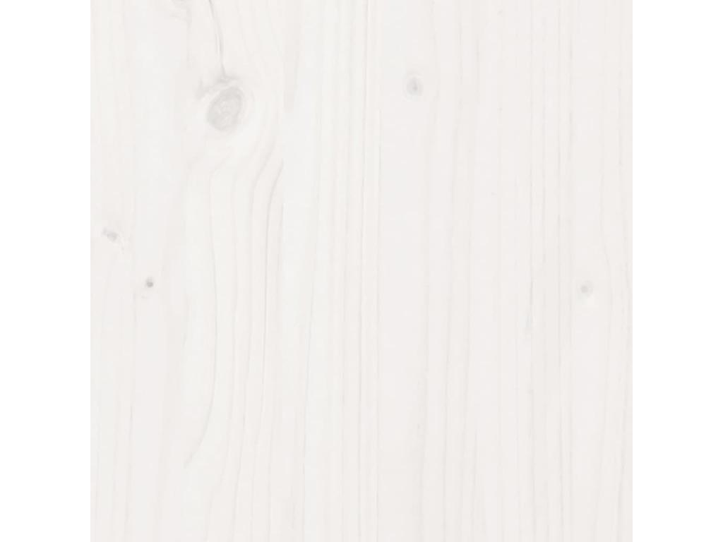 Día y Noche - Día y Noche Estructura de cama doble pequeña madera maciza blanca 120x190cm
