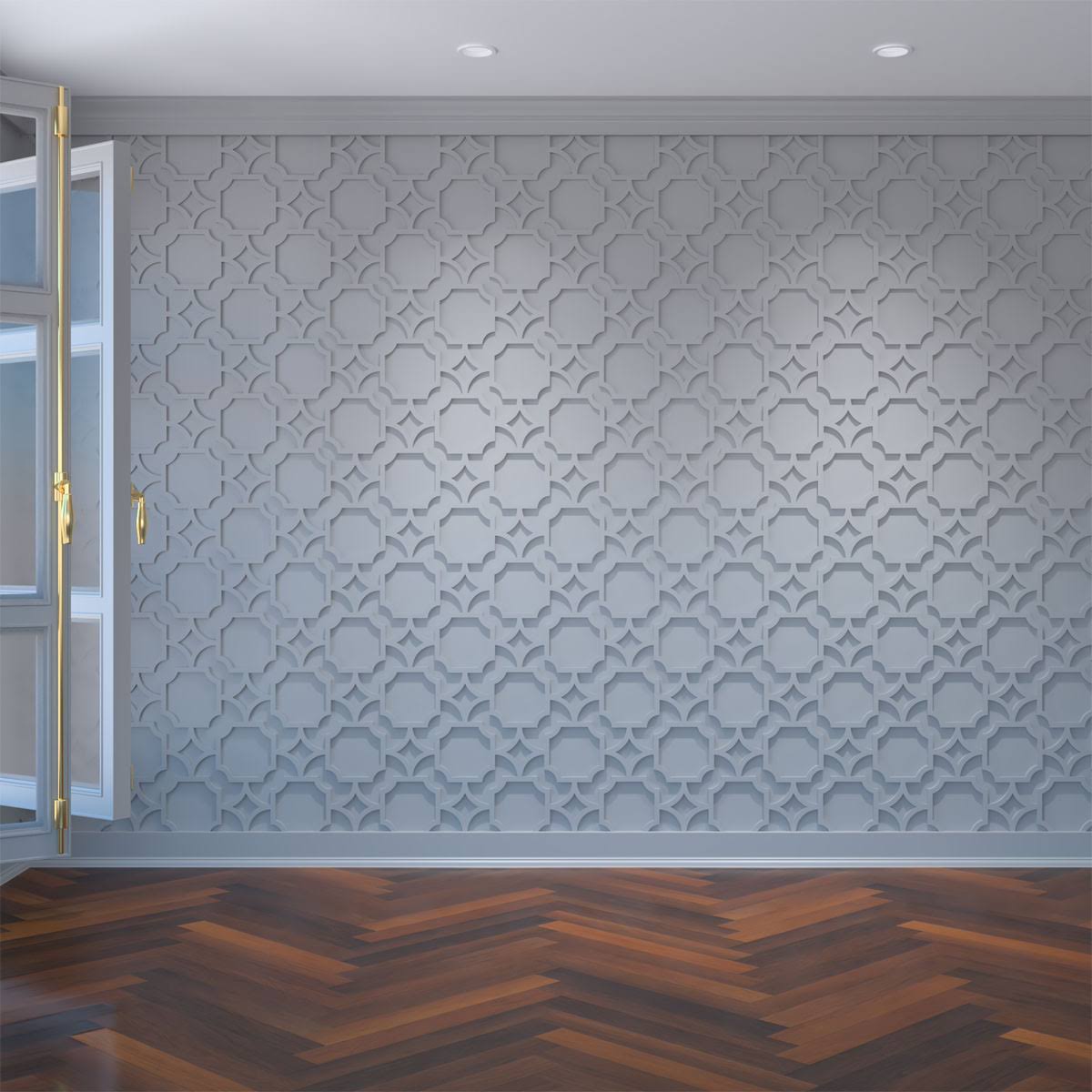 13 3/8"W x 7 3/8"H x 3/8"T Extra Small Anderson Decorative Fretwork Wall Panels in Architectural Grade PVC(13 3/8"W X 7 3/8"H X 3/8"T Extra Small)
