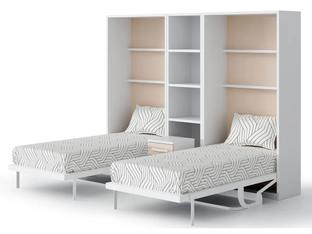 Cama abatible vertical 90x190 con escritorio studante-frente Cosinor wtm3139044