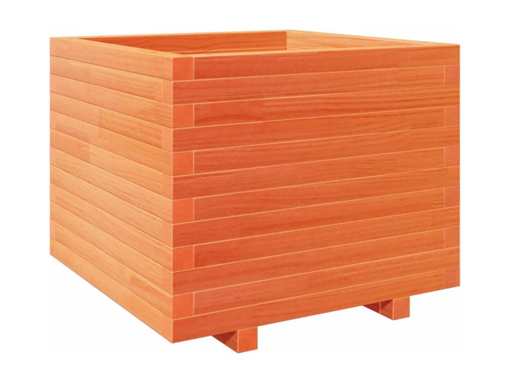 Decoratodo madera maciza de pino marrón cera 60x60x49,5 cm