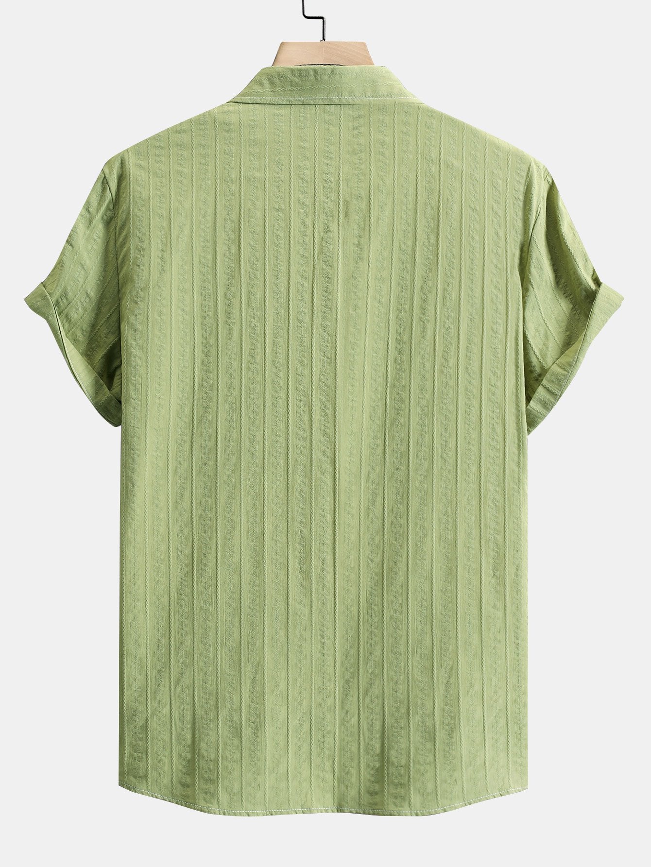 Striped Jacquard Button Up Shirt