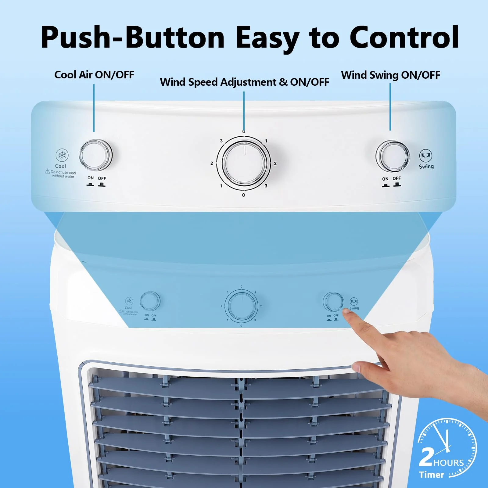 Garvee Air Coolers For Home Quiet,Evaporative Air Cooler 4100 CFM Swamp Cooler Air Conditioner with Remote Control and 4 Ice Packs, 3 Modes & Wind Speeds for Outdoor, Indoor, Garage, 15.8 Gallons - Image 8