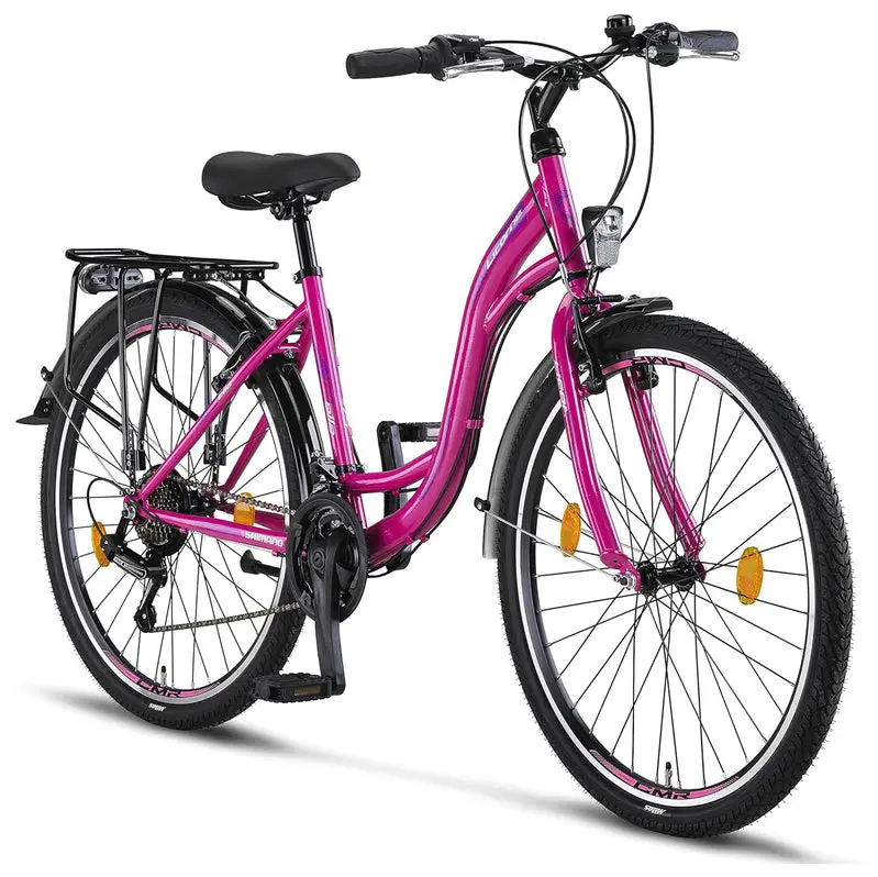 Licorne Urban City Bike, Aluminum Frame, 24.0 Inches/26.0 Inches/28.0 Inches - Stella Premium - Image 4 Licorne Urban City Bike, Aluminum Frame, 24.0 Inches/26.0 Inches/28.0 Inches - Stella Premium - Image 4