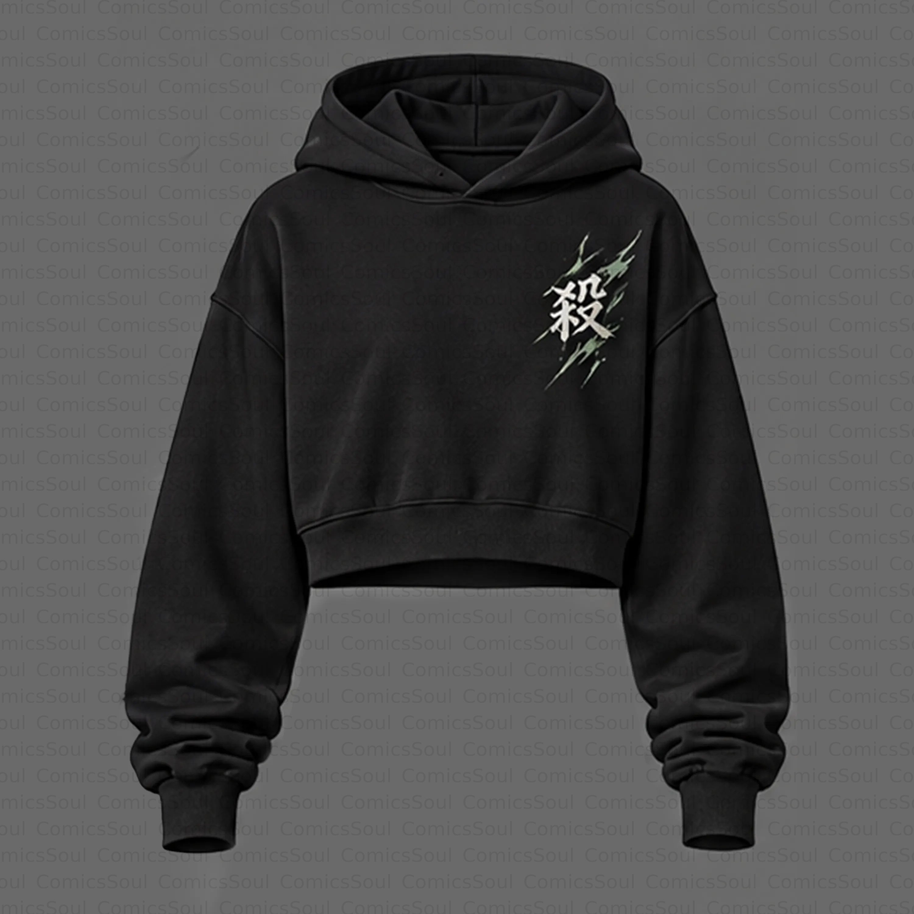 Demon Slayer Cropped Long Sleeve Hoodie & High Waist Jogger Pants Two Piece TeeThreads Sustain the Scene with Custom Apparel