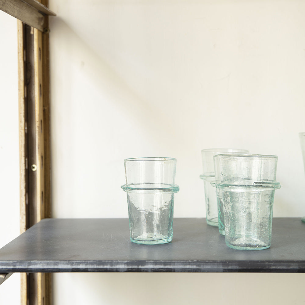 Verre annelé en verre soufflé - Transparent