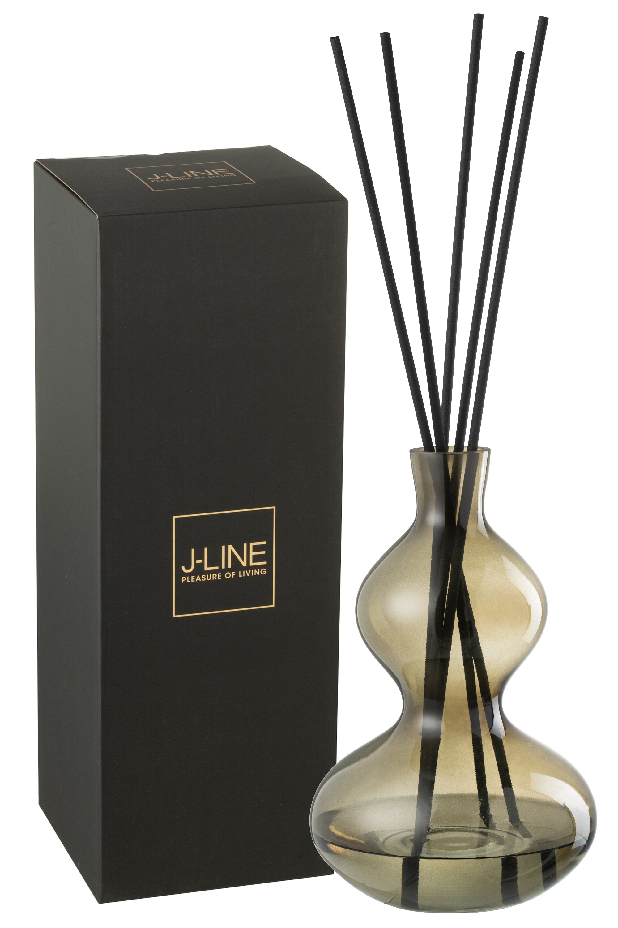 J-Line geurstokjes Olive & Frank Incense - glas - groen - la