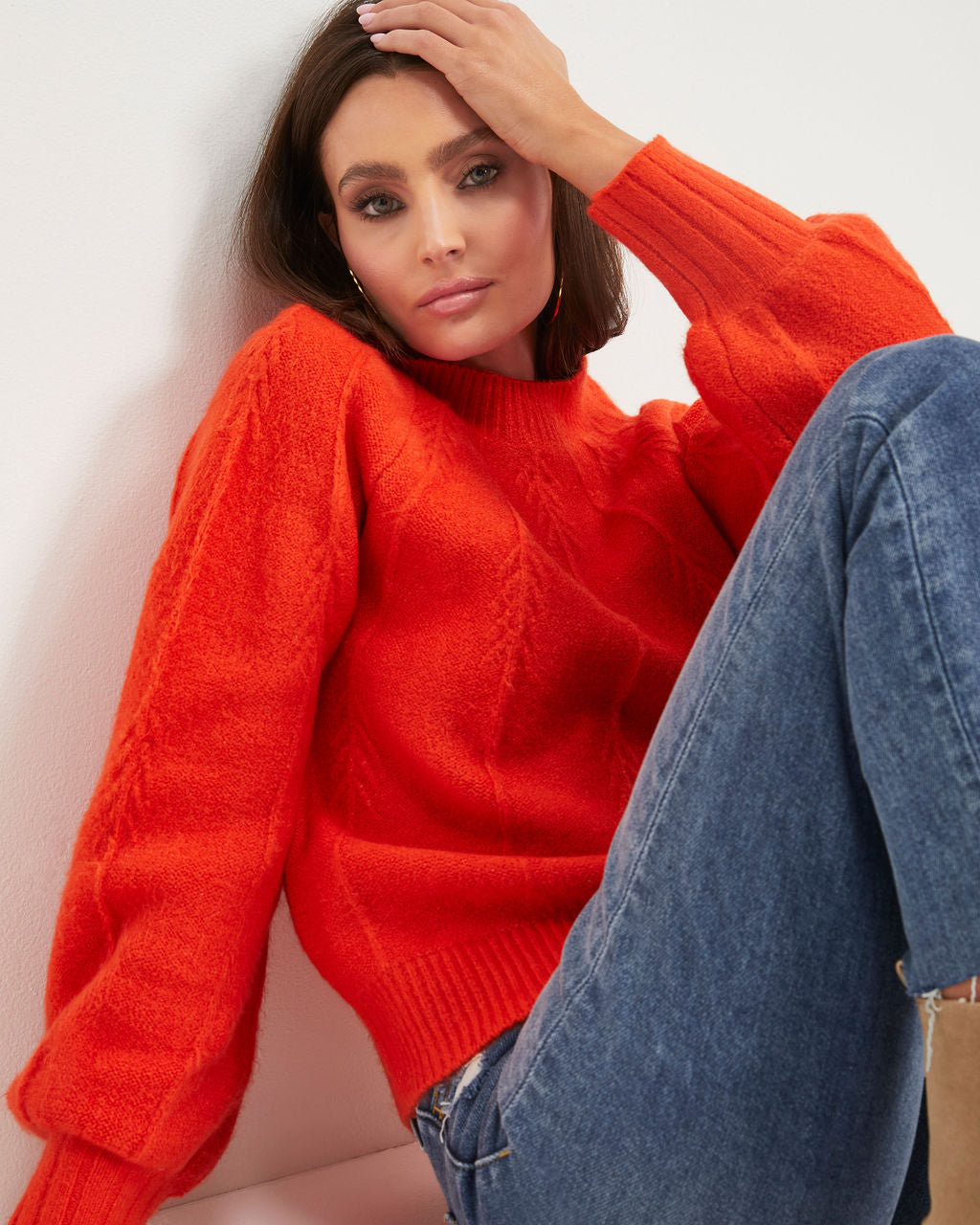 Seattle Knit Pullover Sweater - Orange - Se7enfashion
