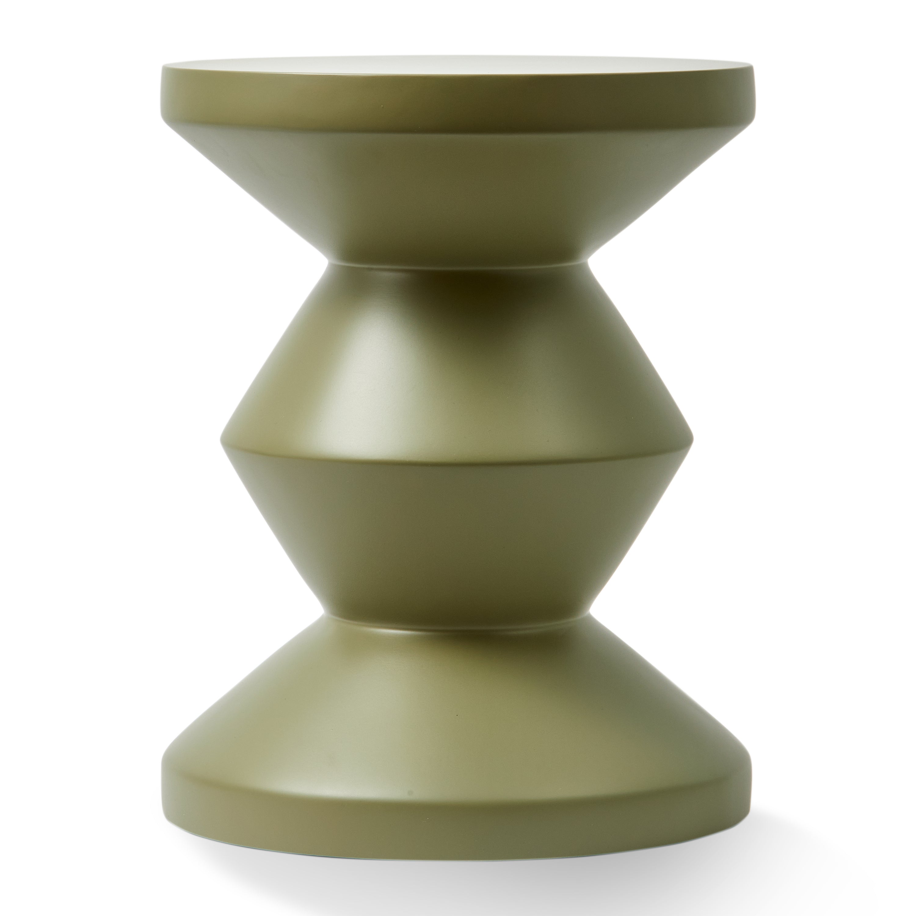 POLSPOTTEN Zig Zag Bijzettafel - Olijfgroen - Mat