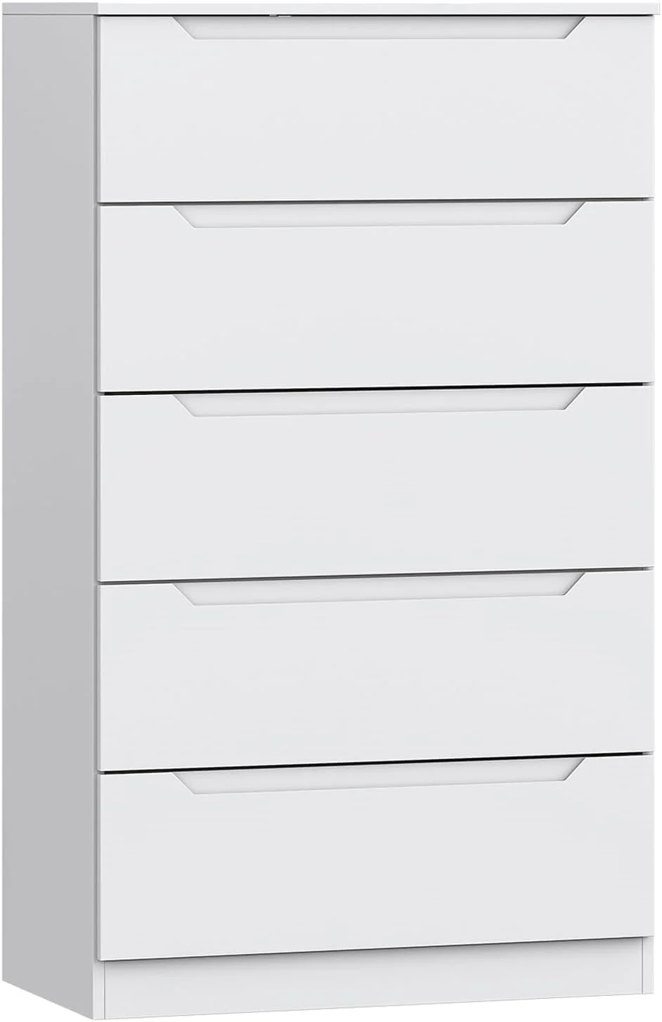 Winkalon Vertical 5 Drawer Dresser, Wood Storage Cabinet with Upgraded Stable Base for Bedroom Living Room, Black - Image 14