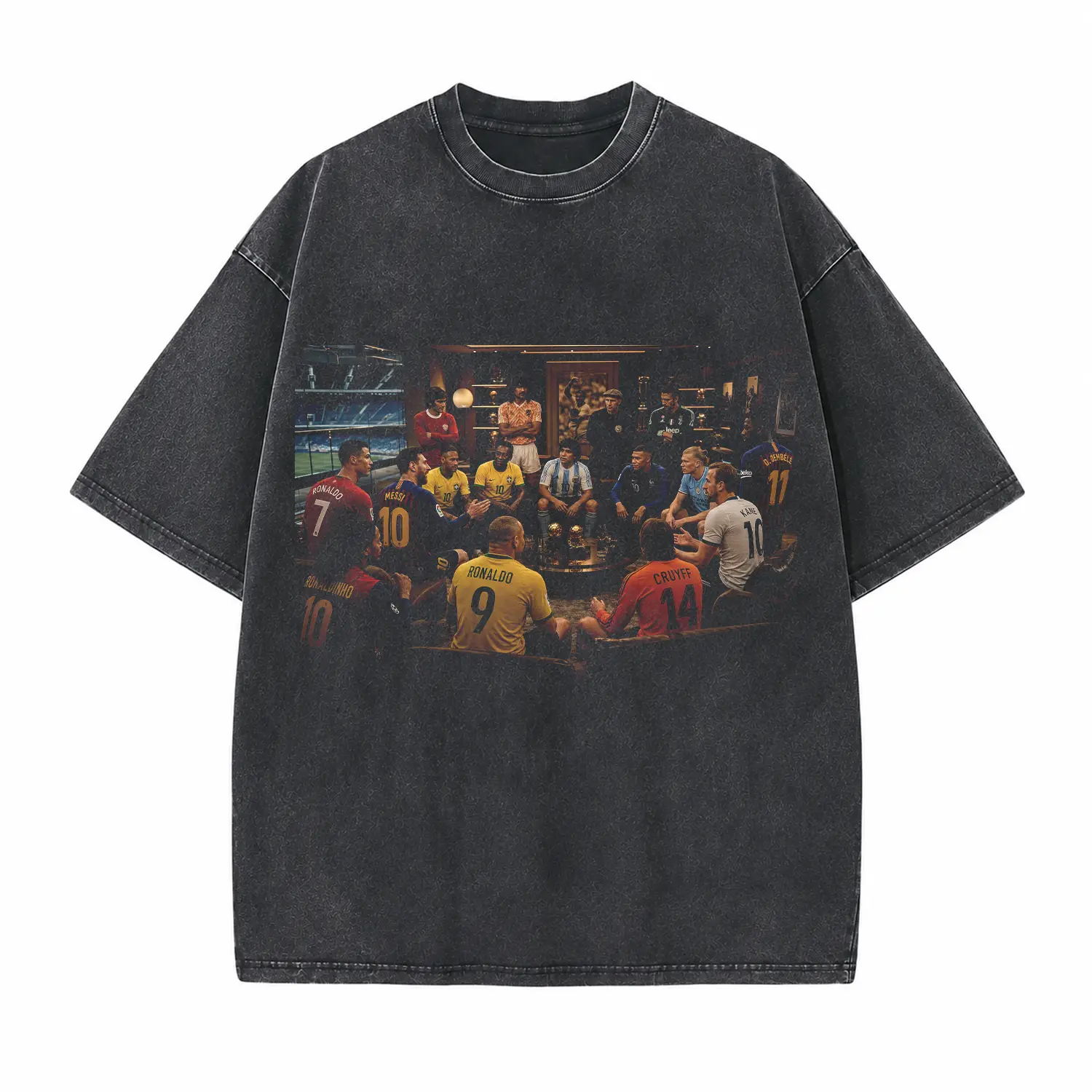 Legendary Football Star Gathering Printed Unisex Washed T-Shirt