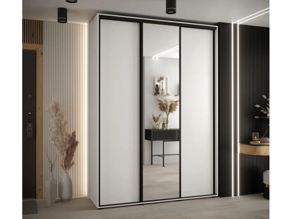 ARMARIO Micasacool 3 DE PUERTAS CORREDERAS 235.2/170/45 3 puertas (Blanco/Blanco/Negro)