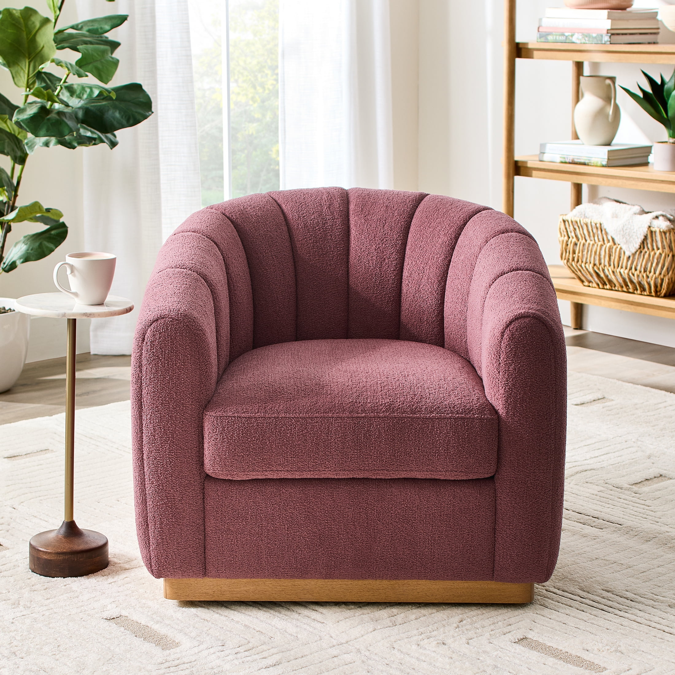 Better Homes & Gardens Lillian Accent Swivel Chair, Cream Linen - Image 28
