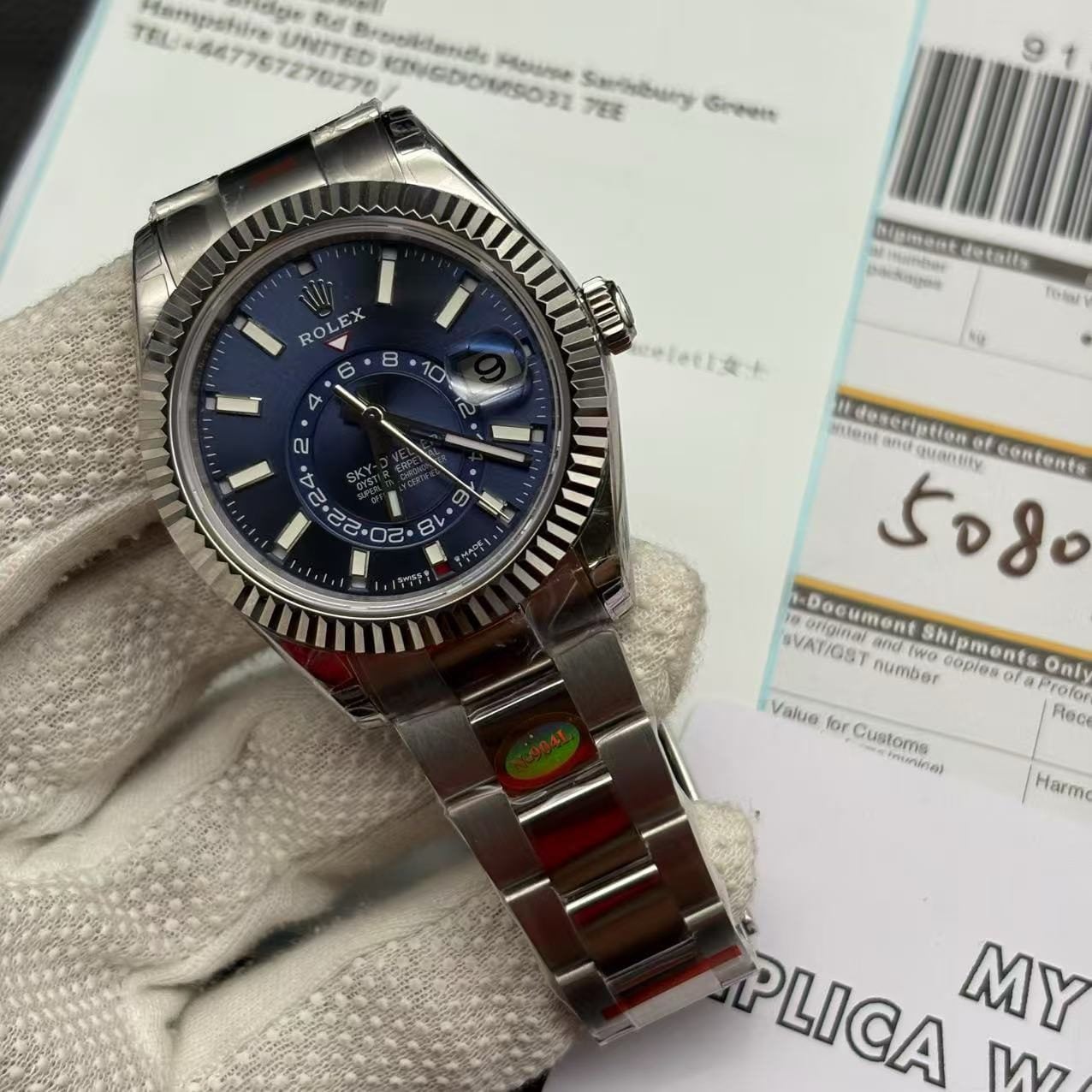 Rolex Sky-Dweller Blue Dial Stainless Steel 326934-0003 Oyster Replica