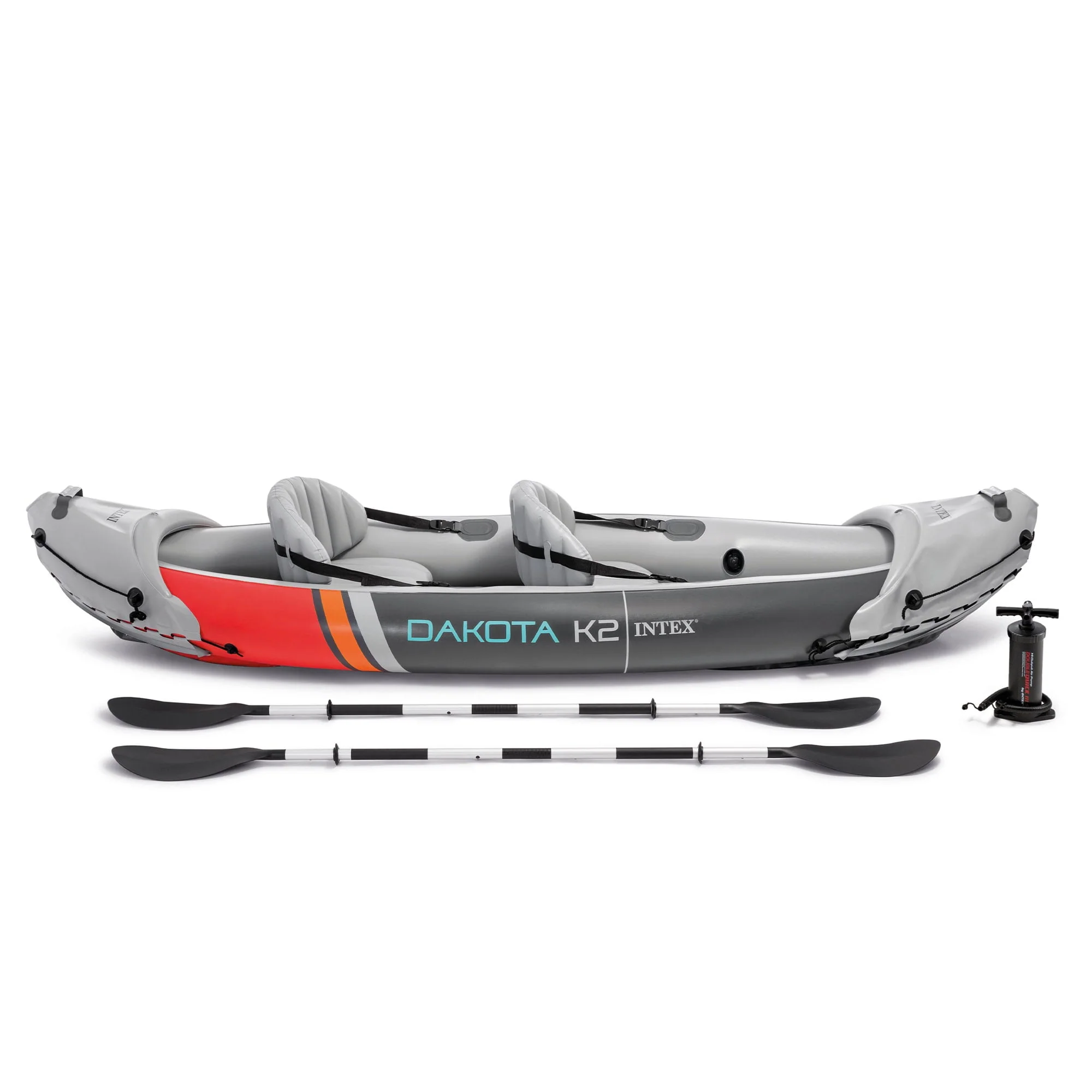 Intex Dakota K2 2 Person Inflatable Kayak & Accessory Kit w/Oars & Pump - Image 6