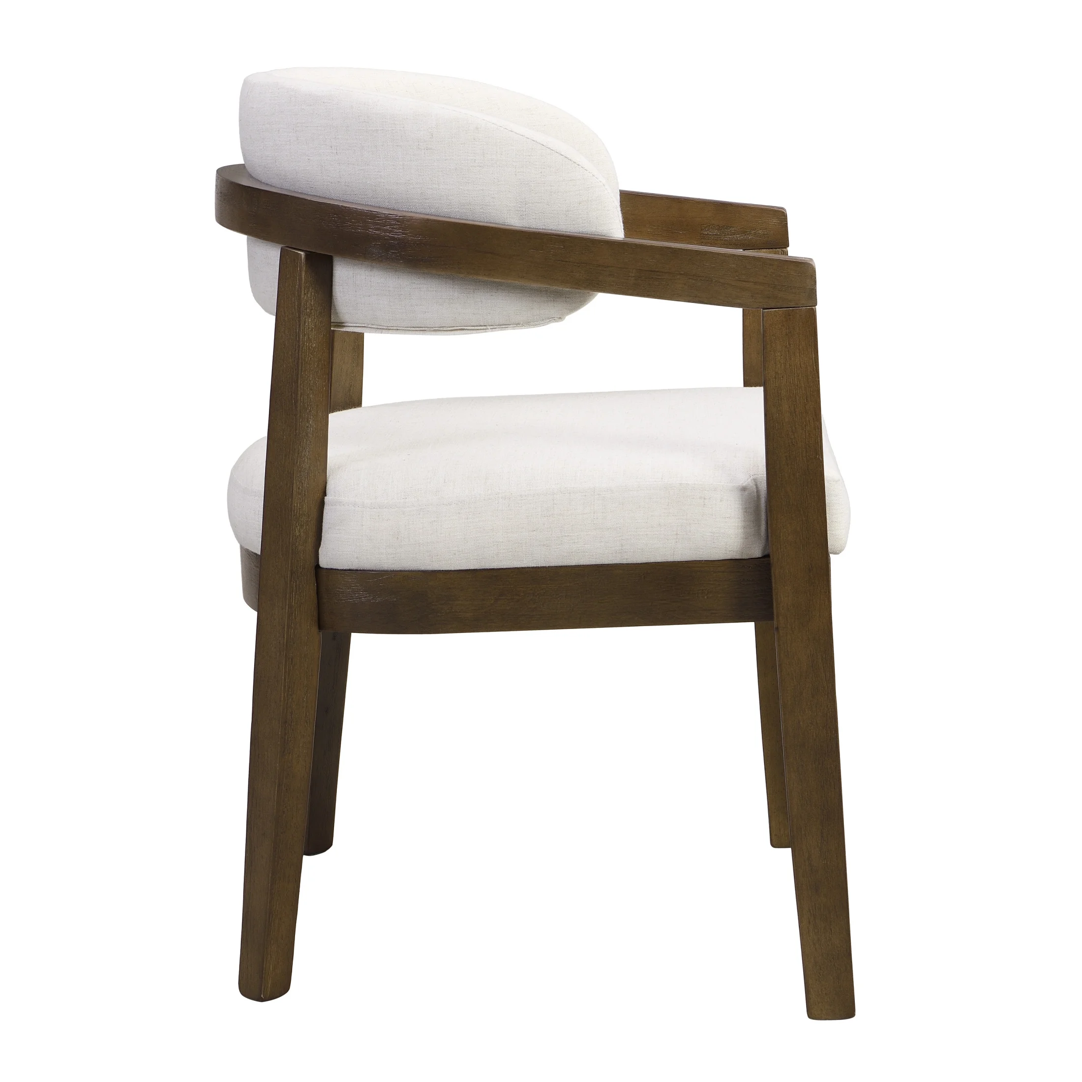 Christopher Knight Home 7-Piece Dining Set with 95" Wood Table, Curved Back Upholstered Armchairs, Walnut & Beige - Image 11