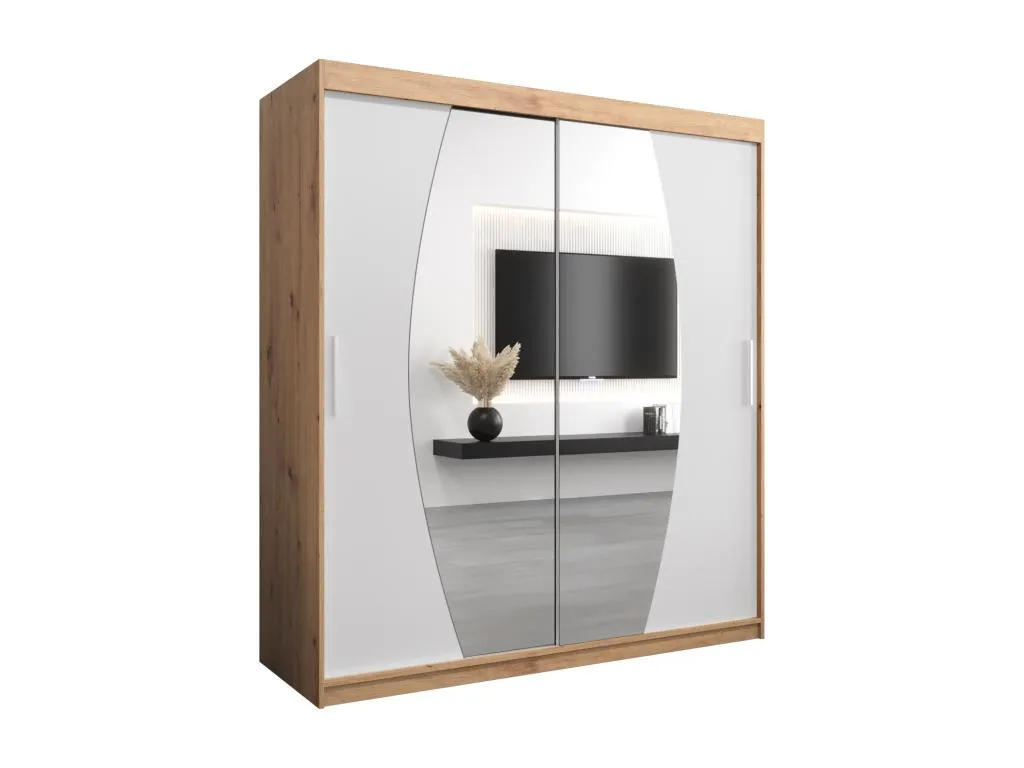 Armario Decocasaes de puertas correderas 200/180/62 2 puertas (artisan/blanco) 81354afvz