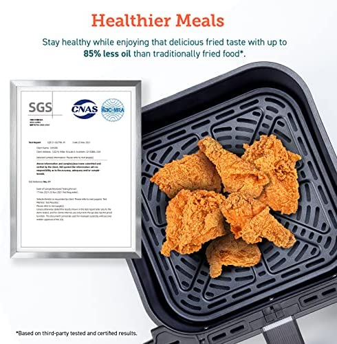 6.8-Qt. Air Fryer with Dual Heating and Smart Temperature Control