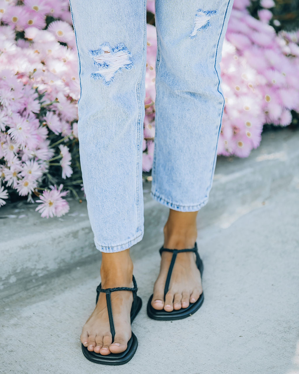 Lively Braided Sandal - Black - FINAL SALE - Se7enfashion