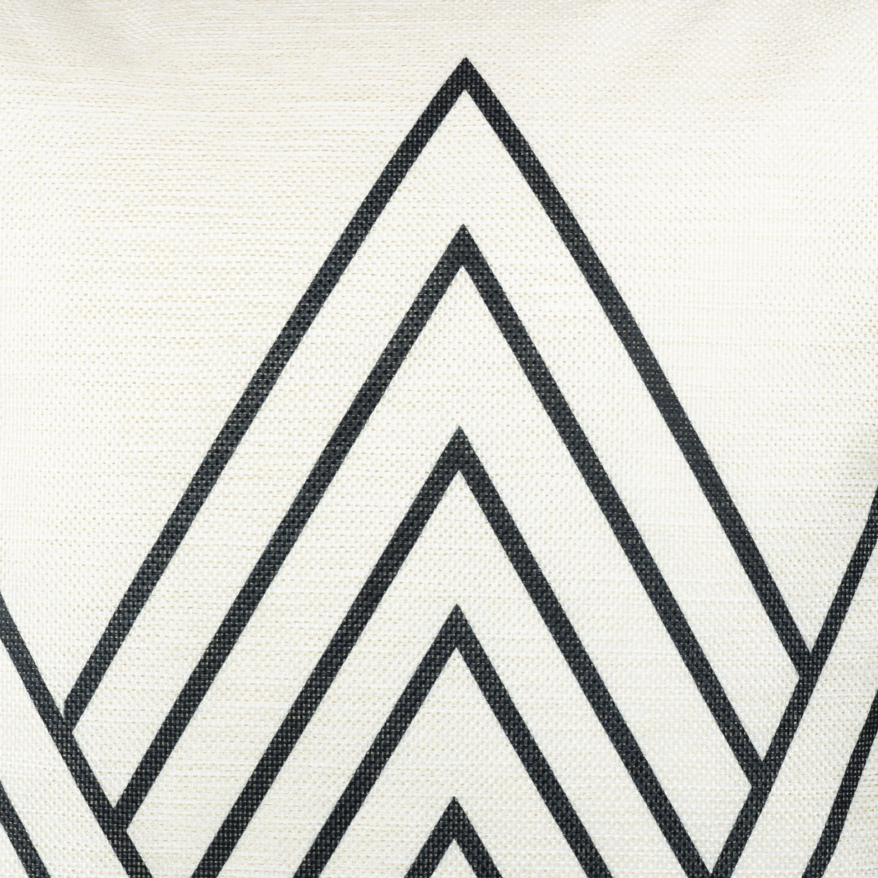QUVIO Kussenhoes met driehoek patroon, 45 x 45cm - Zwart   beige