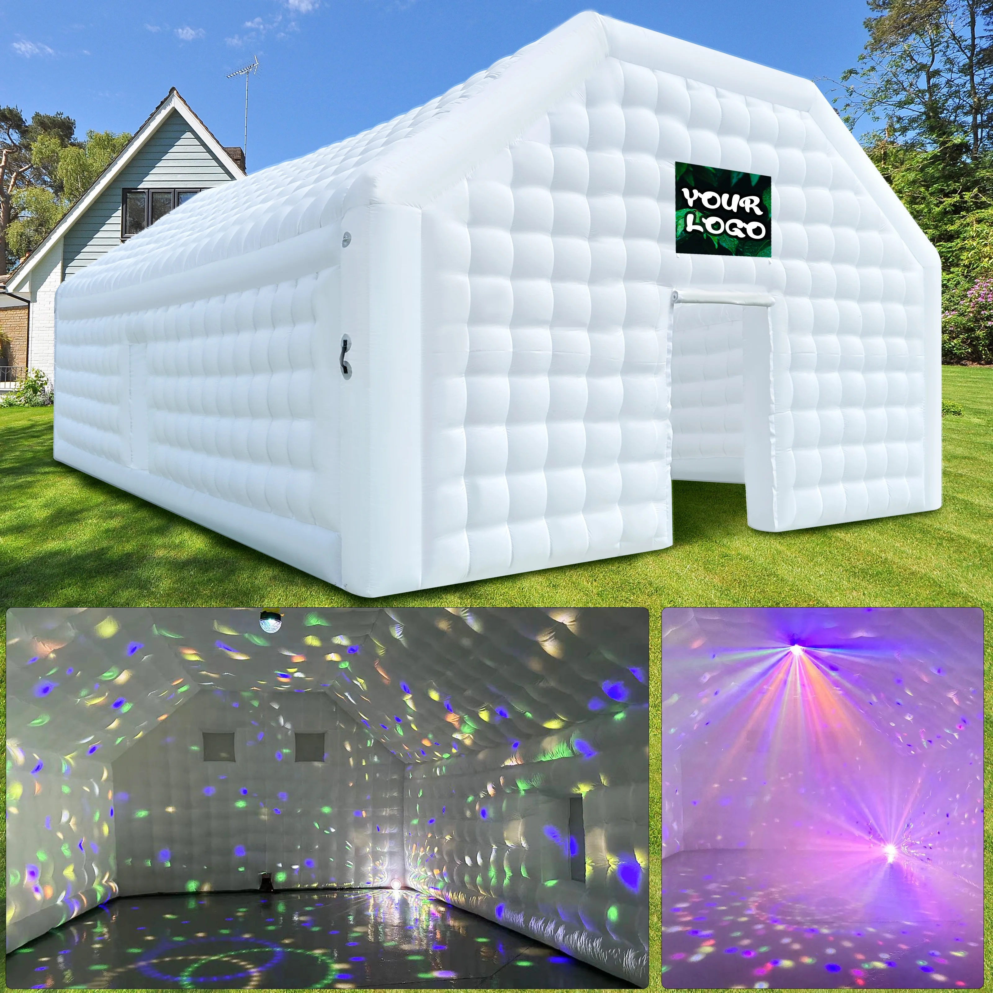 WARSUN 60 Person Large inflatable Party Tent with Disco Cube - Image 23
