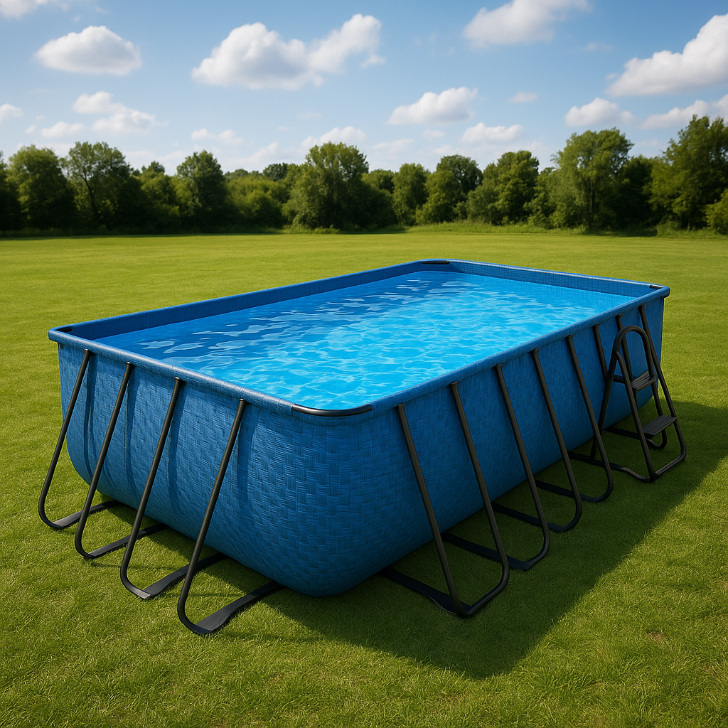 Piscina tubular rectangular Rectangular Piscina Sí Plástico/Metal 404x201x100 cm Azul