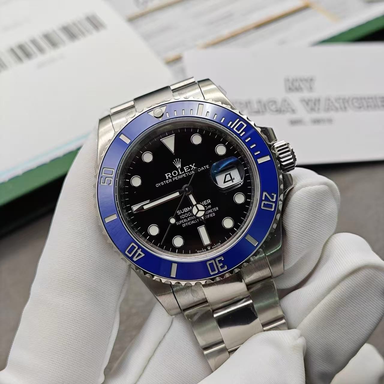 Replica Rolex Submariner “Cookie Monster” Black Dial 126619LB Superclone