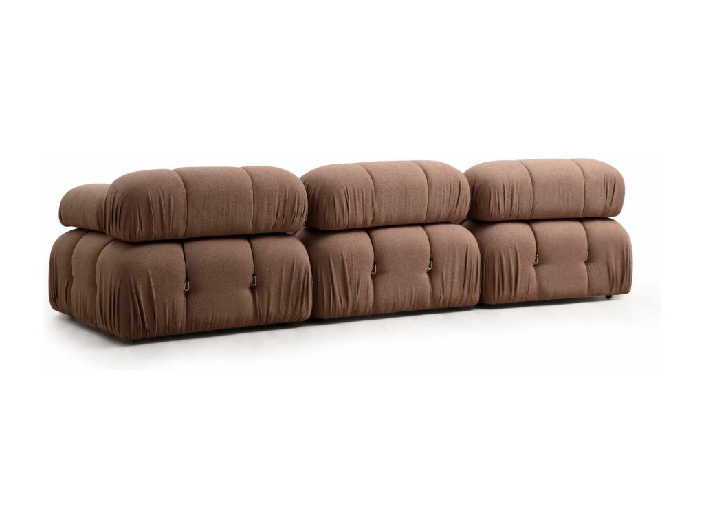 Sillón modular Nestleano A104 - De color marrón claro - 75x95x95cm - Tapiz - Patas Plástico