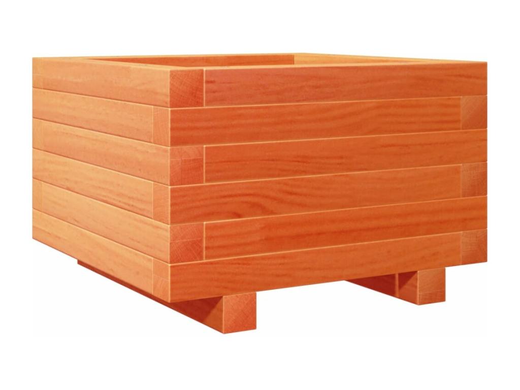 Decoratodo madera maciza de pino marrón cera 40x40x26,5 cm