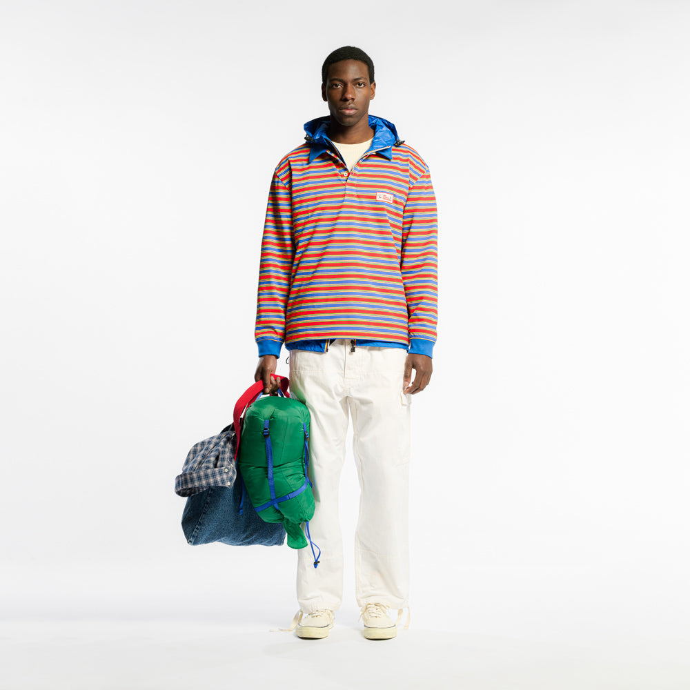 Au Vieux Campeur - Polo Roger à rayures - Vert Rouge & Bleu