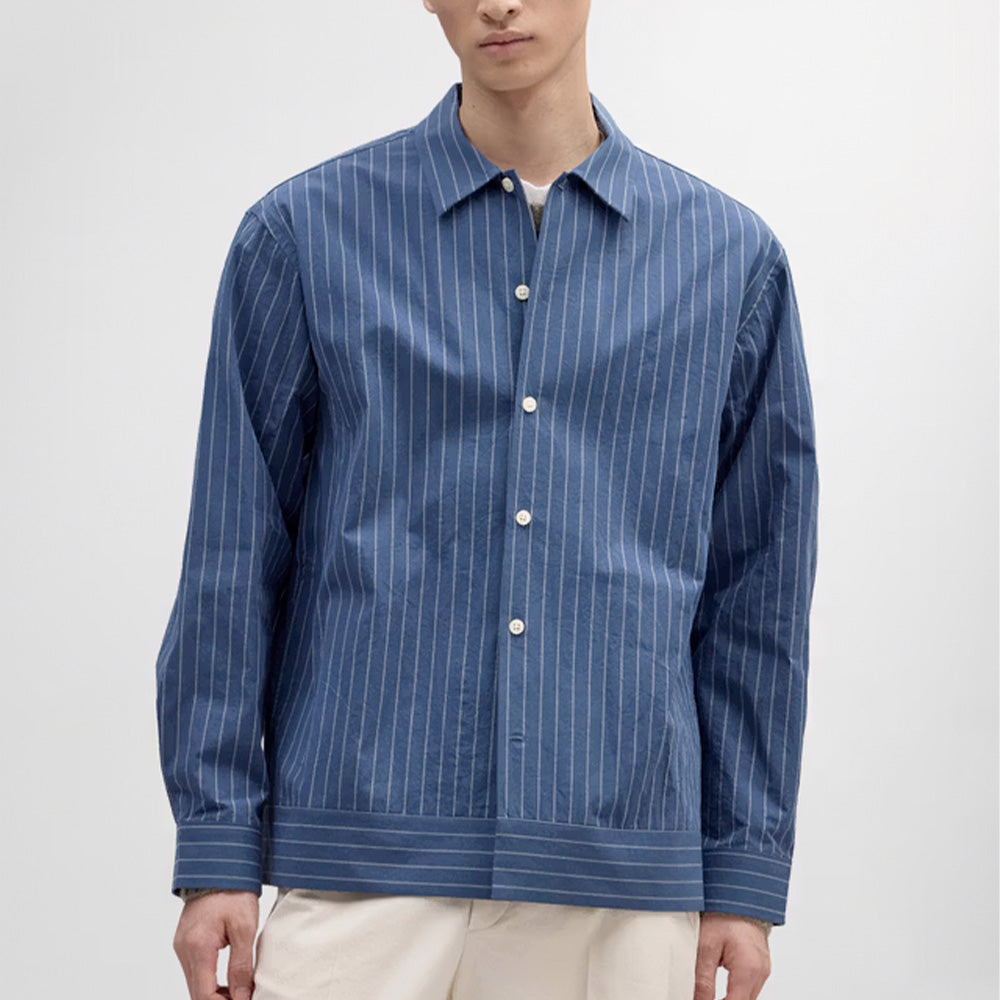 NN07 - Chemise Reed 50032 - Bleu Rayé