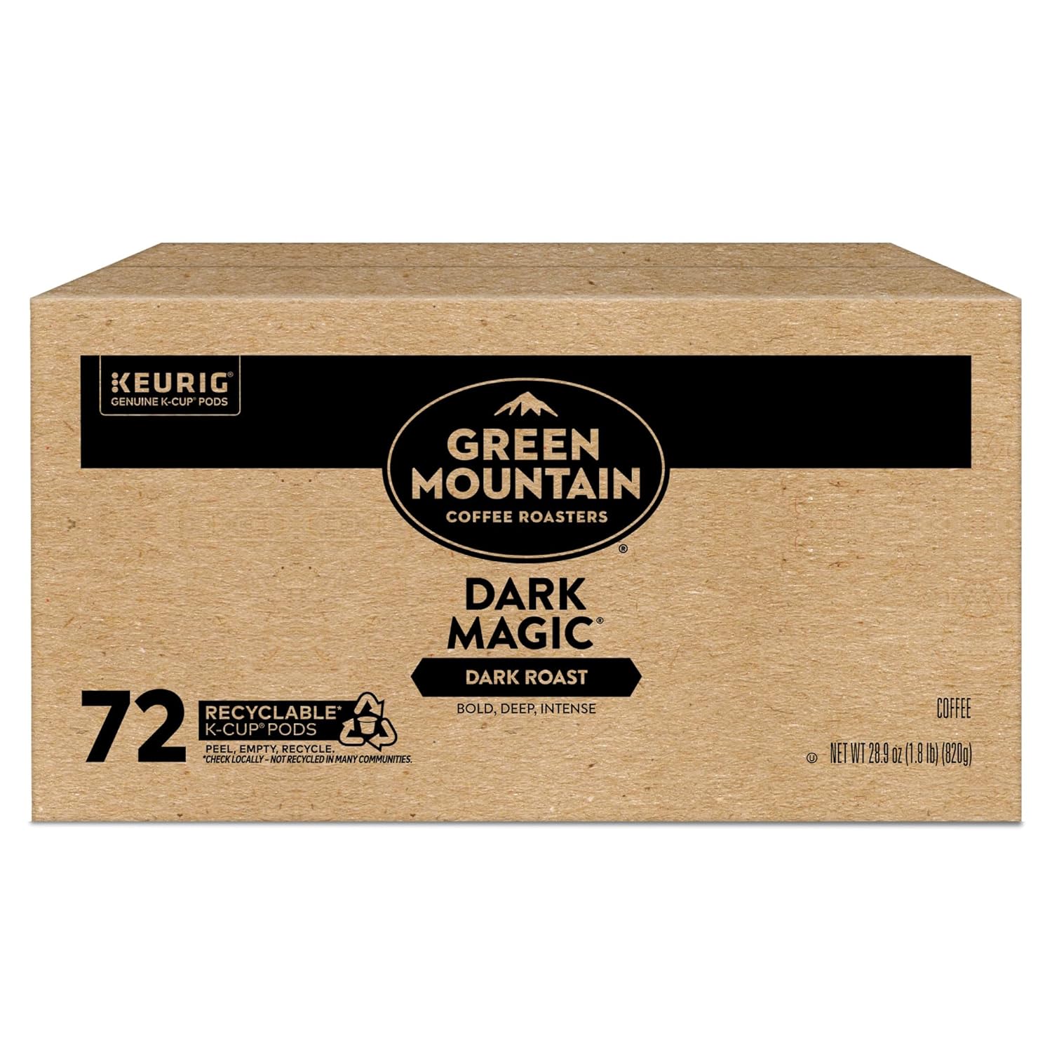 Green Mountain Coffee Roasters Dark Magic Keurig Single-Serve K-Cup Pods. Dark Roast Coffee. 72 Count