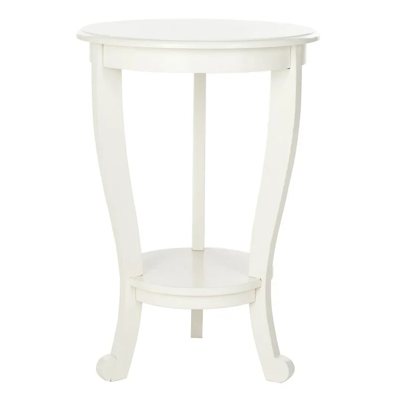 SAFAVIEH Carlotta Grey Pedestal Side Table - Dimensions: 18.1" W x 18.1" D x 26" H
