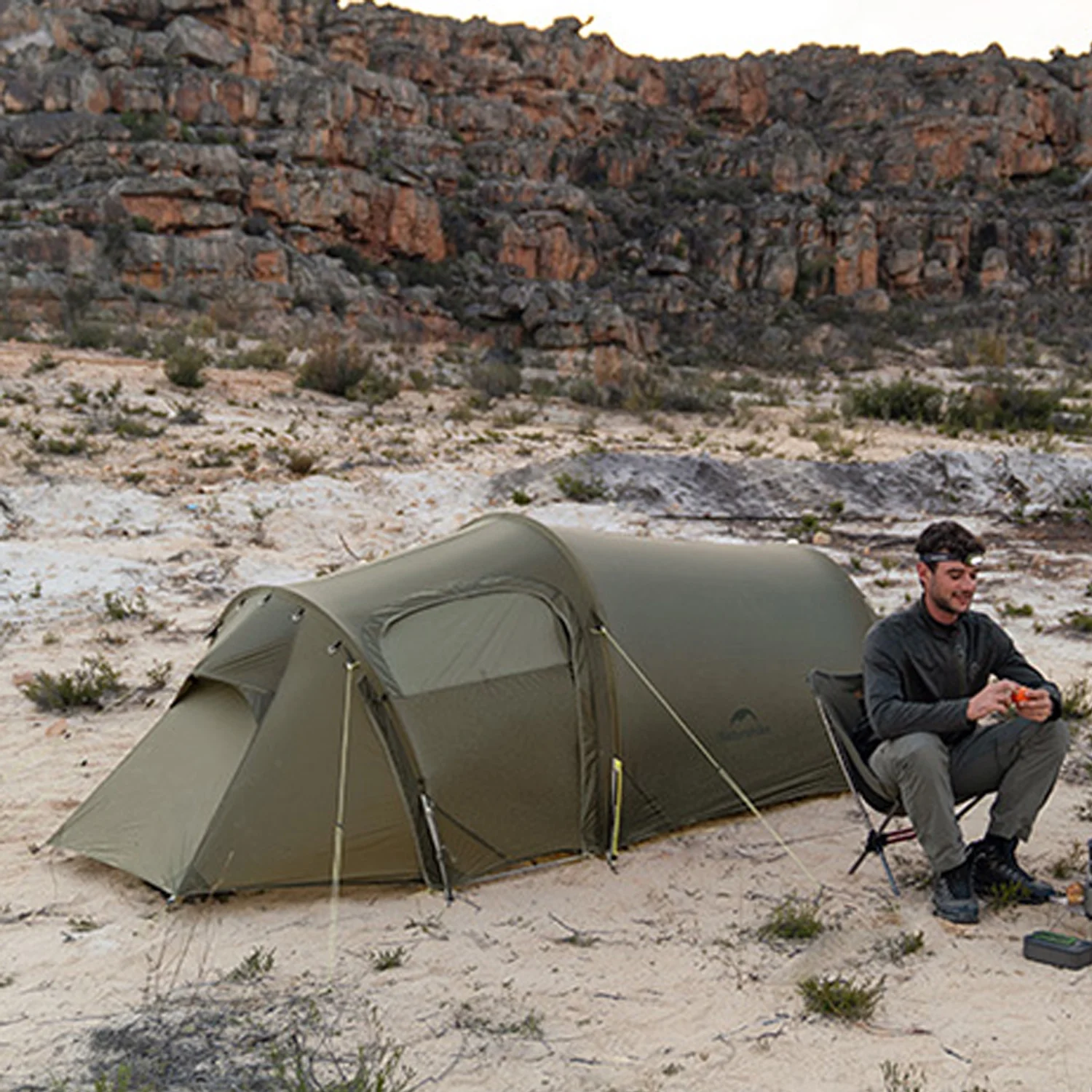 Naturehike, Ultralight Hiking Tent, Tear-resistant Tunnel Tent, Waterproof Camping Tent, Windproof Tent with Hall, 15D Lightweight Silicone-coated Nylon Fabrics,Large size for 2/3 Person. - Image 18