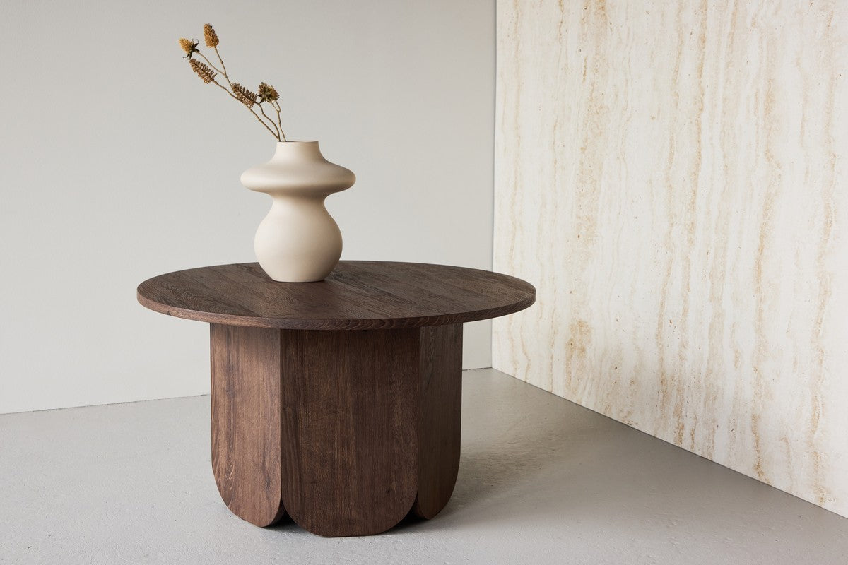 Rebellenclub Yune Salontafel - ø80 cm - Bruin