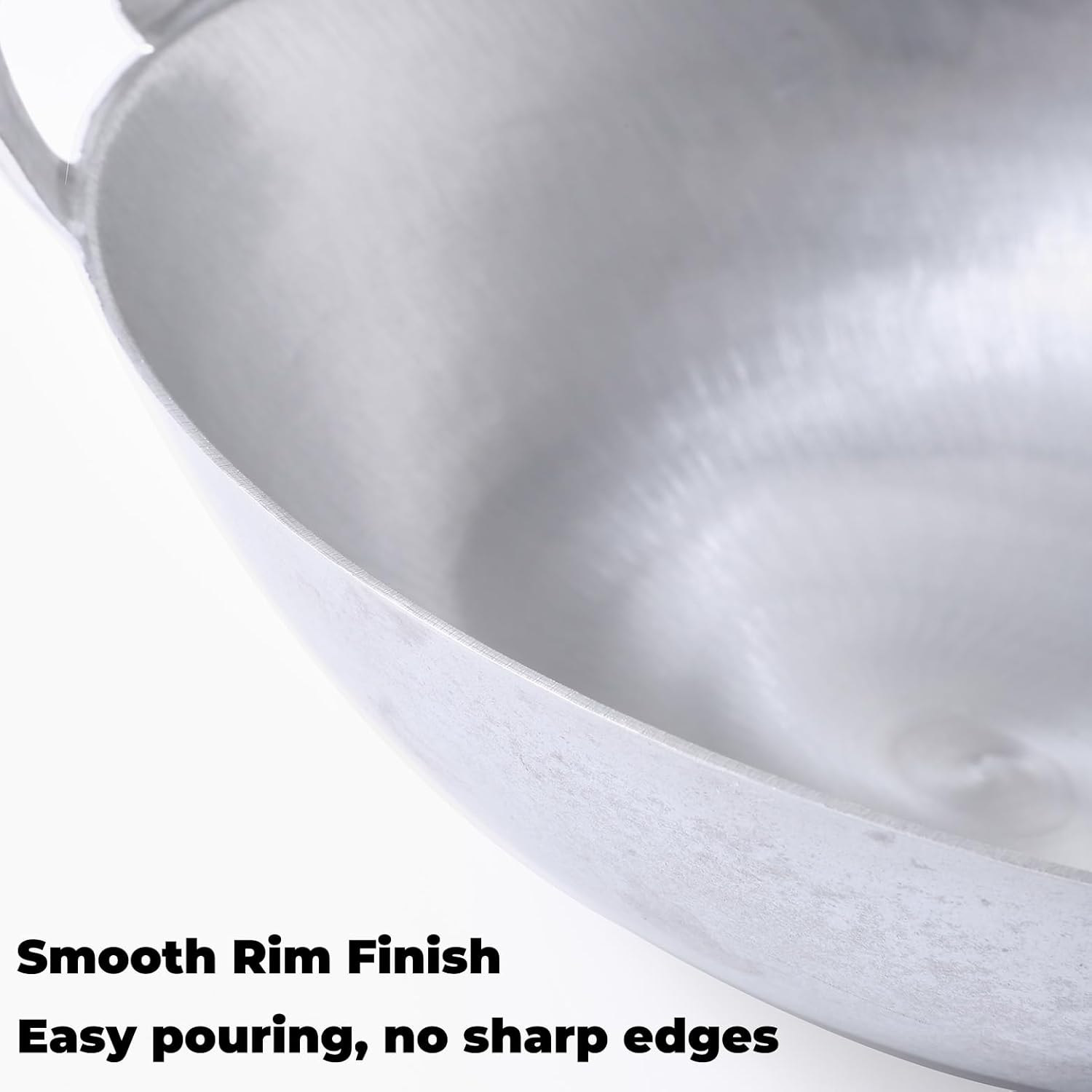 Kawali Filipino Wok - 13 Inch Aluminum Double-Handle Deep Round-Bottom Pan for Pancit, Stir-Fry & Shallow Frying – Traditional Filipino Cookware, Gas & Outdoor Burner Friendly