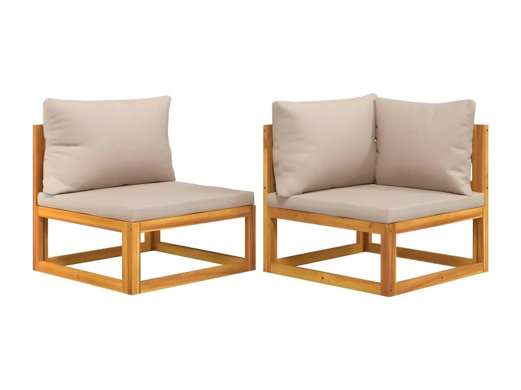 Sofás de jardín 2 pzas con cojines Alkifurniturees maciza Alkifurniturees IPKC94618