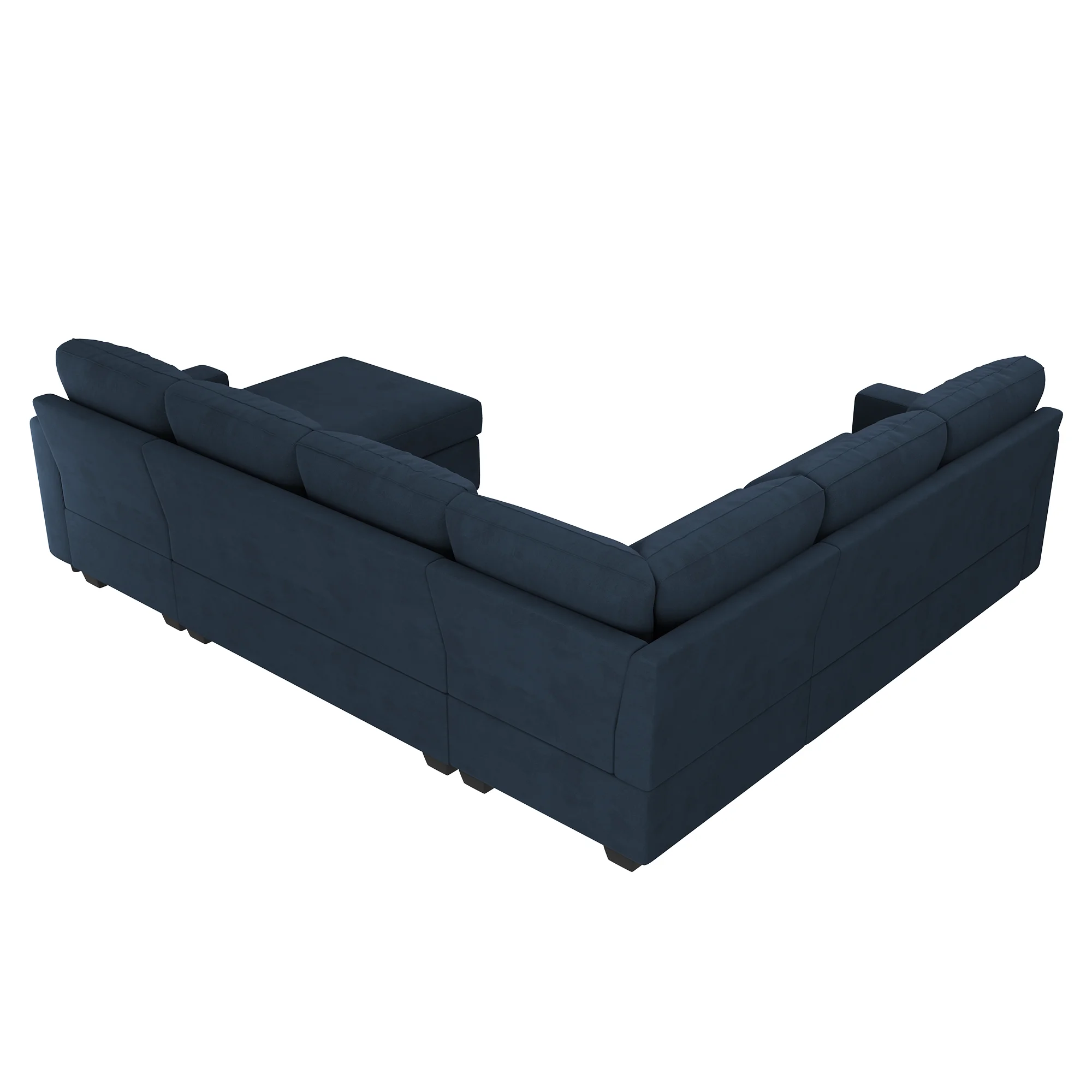 HONBAY Modular Sectional Pull-Out Sofa Bed with Storage Velvet U-Shaped Convertible Sleeper Sofa for Living Room, Blue - Image 67