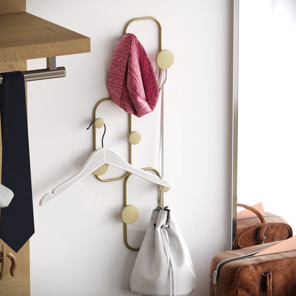 Calicosy - LIZZARD Wandkapstok met 6 afgeronde - H70 cm