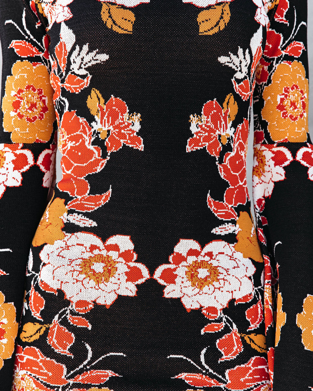 Uncertain Reality Floral Bell Sleeve Mini Dress - Se7enfashion