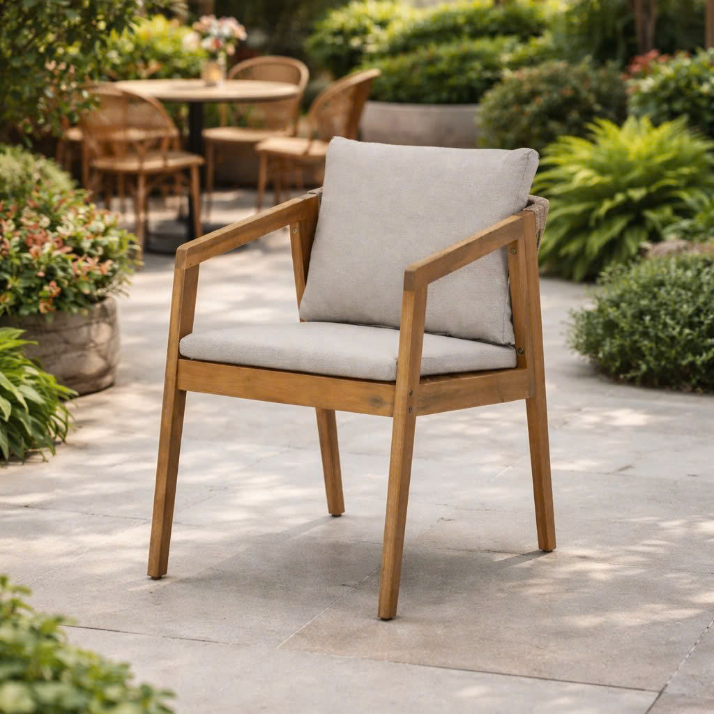 Blokker Paleo Tuinstoel - Acaciahout - Beige