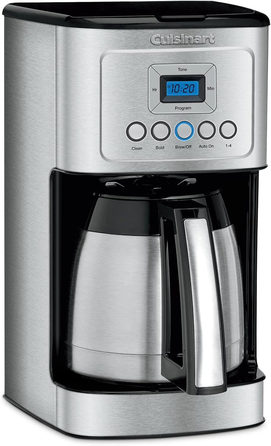 Cuisinart 12-Cup Coffee Maker, Programmable PerfecTemp Thermal Carafe Coffee Machine with 1-4 Cup Setting, Brew Strength Control and Brew Pause, Stainless Steel, DCC-3400NAS, Silver